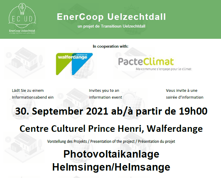 EnerCoop information event – photovoltaic plant in Helmsange